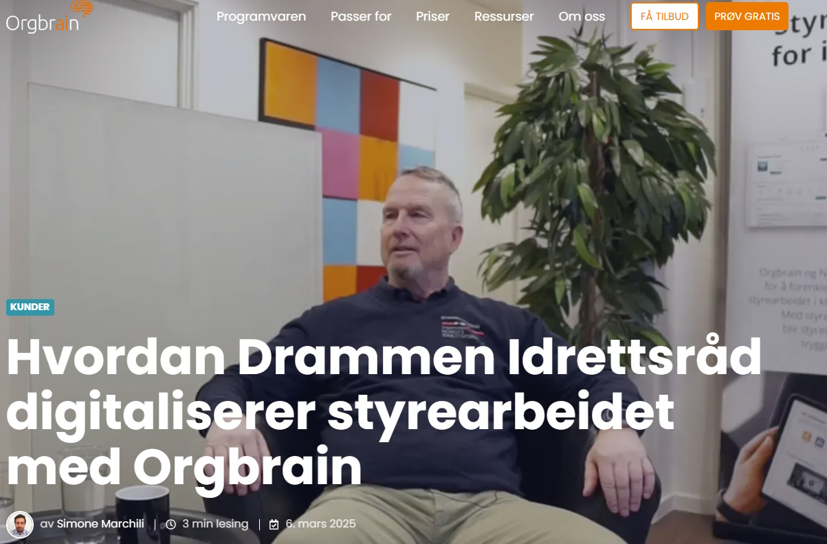 Orgbrain: En Game-Changer for Drammen Idrettsråd